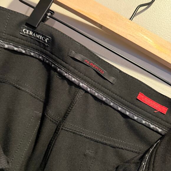 Alberto Ceramica Stone Modern Fit Mens Pants Black 33x32 Stretch European Luxury - Picture 7 of 12